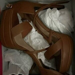 Elegant Brown Strappy Heels